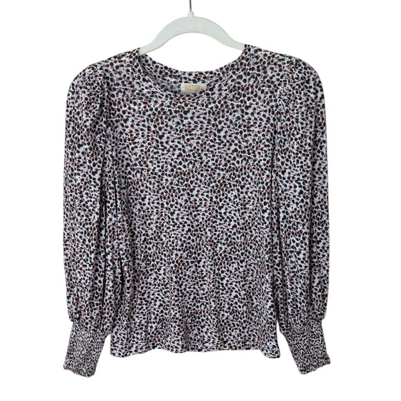 Nation LTD Loren Printed Balloon Sleeve Top In Spotted Print Women’s Size XS - Picture 2 of 8